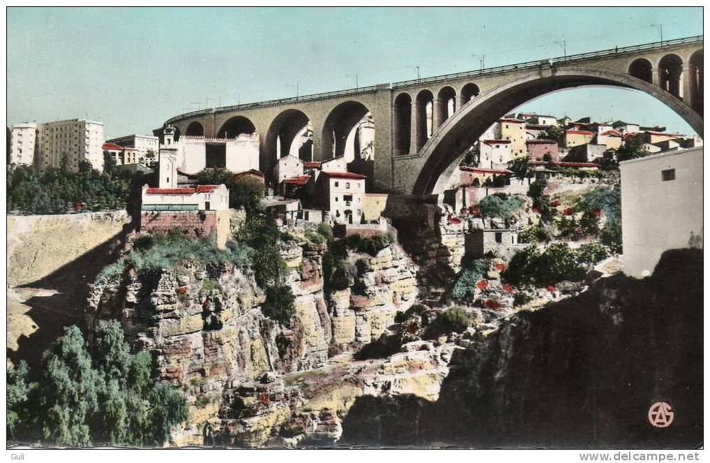 ALGERIE  - CONSTANTINE Le Pont et la Mosquée Sidi Rached  - *PRIX FIXE -