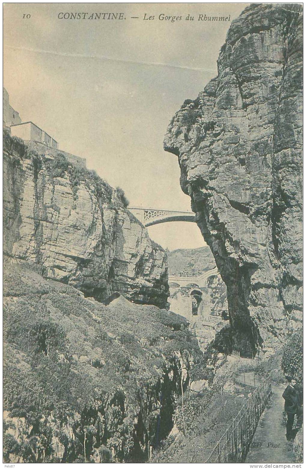 CPA Constantine Les Gorges du Rhummel (animée) B80