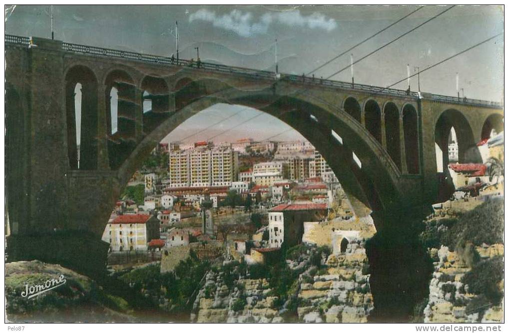 CPSM (format cpa) Constantine Le pont Sidi-Rached  B148