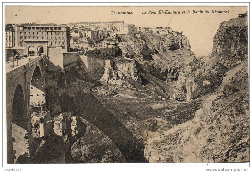 CPA   ALGERIE  Constantine Pont EL-KANTARA et le ravin du Rhummel  Y5/4021