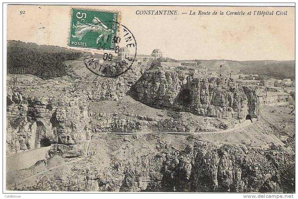 LA ROUTE  DE LA CORNICHE ET L HOPITAL CIVIL