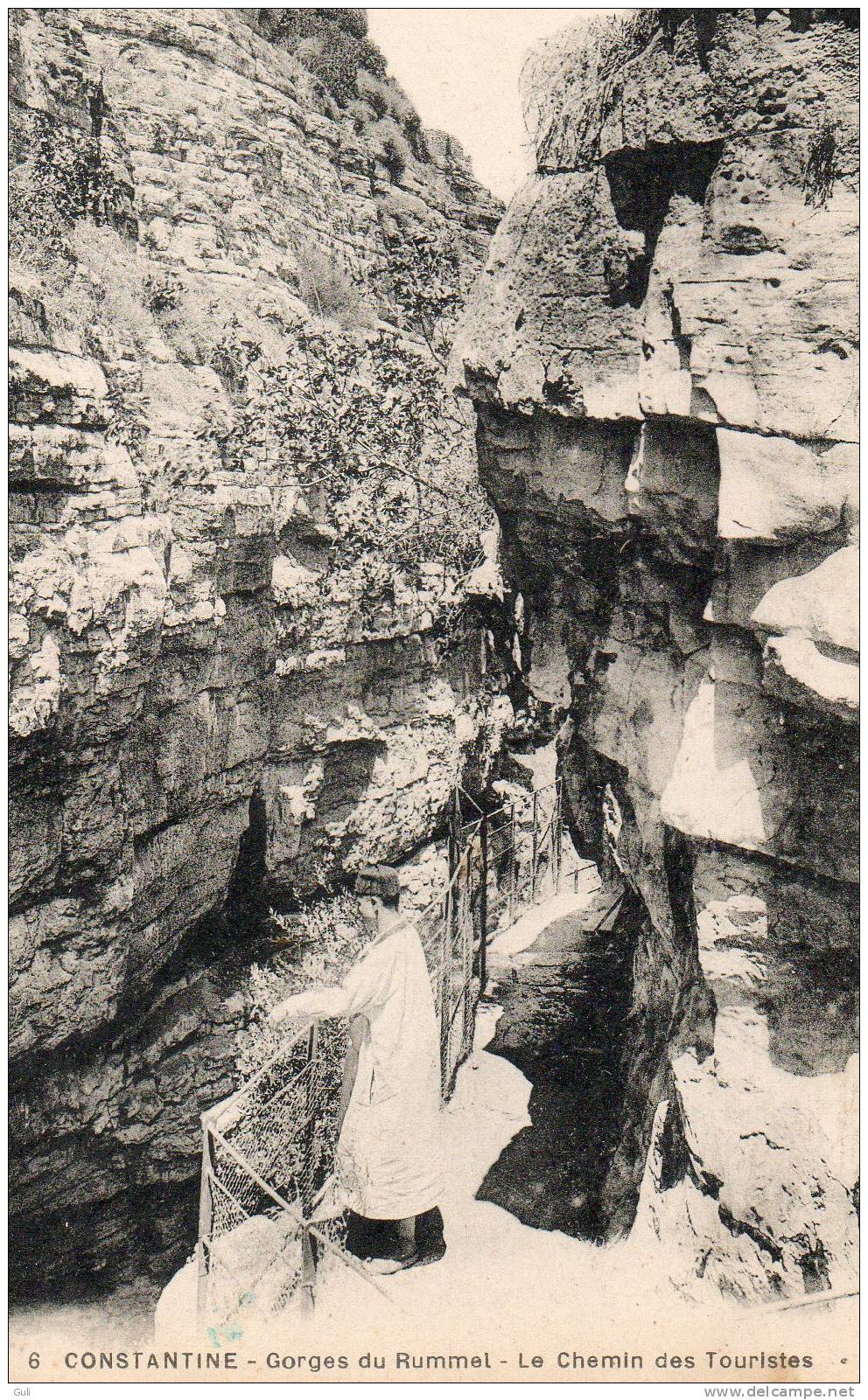 Algérie - CONSTANTINE -Gorges du Rummel  (Rhummel) , le chemin des touristes- *PRIX FIXE - collection Idéale P.S  n° 6