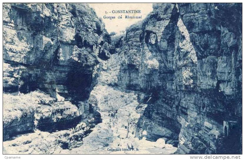 cpa  Algérie   -  Constantine   -   Gorges du Rhummel