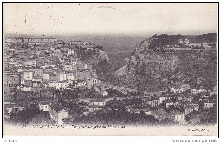 86264 cpa CONSTANTINE vue prise du mansourah 1911voir scans