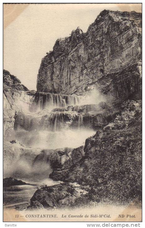 CONSTANTINE - LA CASCADE DE SIDI-M'CID  -  1914  -  ND Phot.