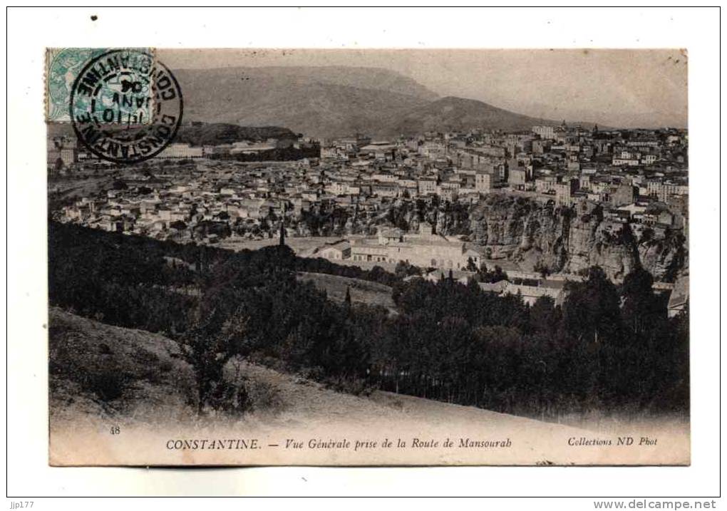 Constantine Vue generale prise depuis la route de Mansourah ecrite en 1904 Collections ND Phot n° 48