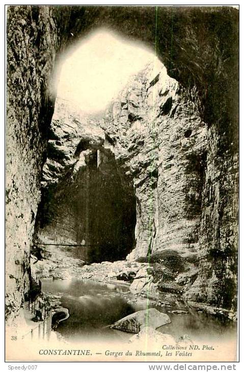 Belle CPA -  Constantine.Gorges du Rhummal, les Voutes. D 1192