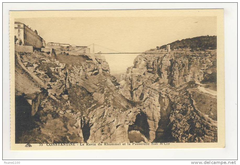 constantine le ravin du rhummel et la passerelle sidi  m' cid