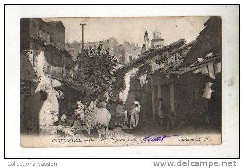 cp, Algérie, Constantine, Quartier des Forgerons Arabes, voyagée 1904