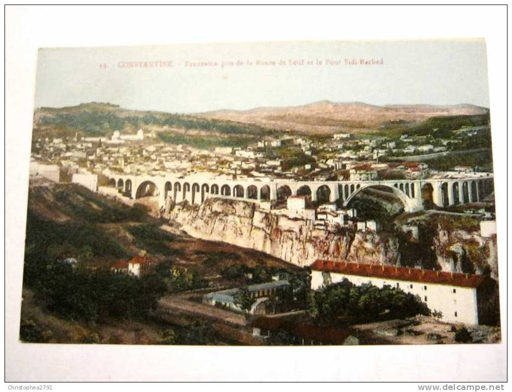 CPA AFRIQUE DU NORD CARTE POSTALE ECRITE 1933 CONSTANTINE CORRESPONDANCE ZOUAVES