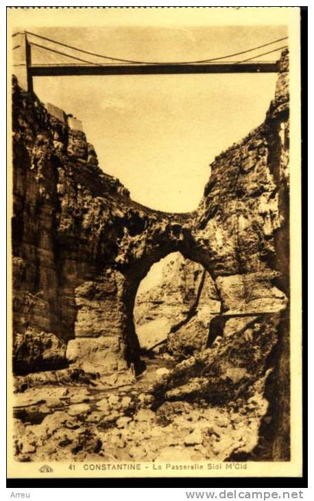 CPA - Algérie - CONSTANTINE - La Passerelle M'Cid - Neuve -