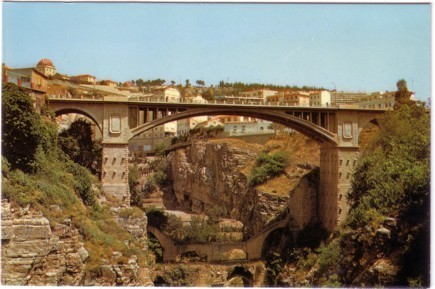 CPSM - Constantine - Le Pont de Sidi Rached - Coul - Déb 70 -
