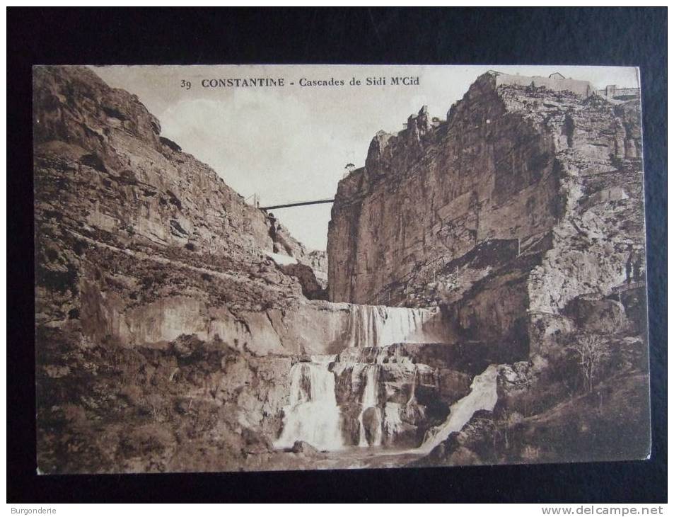 CONSTANTINE/ CASCADES DE SIDI M´CID/ TRES BELLE CARTE/1925/ GRANDS MAGASINS DU GLOBE