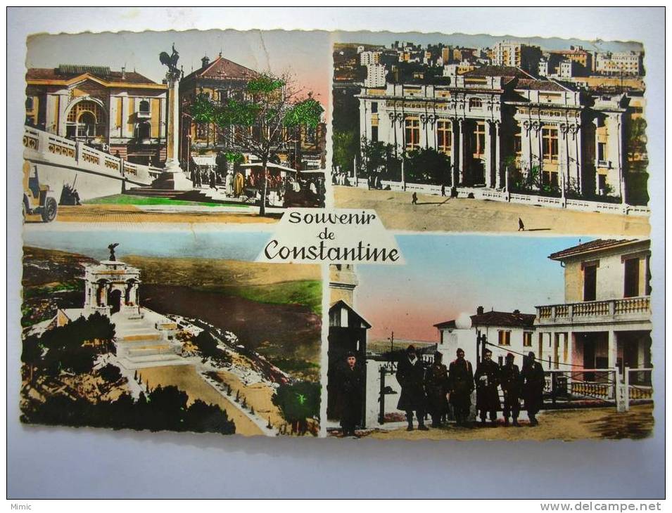 CONSTANTINE    coq de la victoire-palais de justice-monument aux morts-quartier du 25ème train