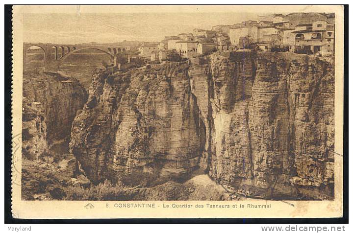 Constantine  Algérie  Le Quartier des tanneurs et le Rhummel