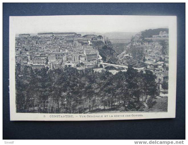 Algerie CONSTANTINE  vue generale et sortie des gorges