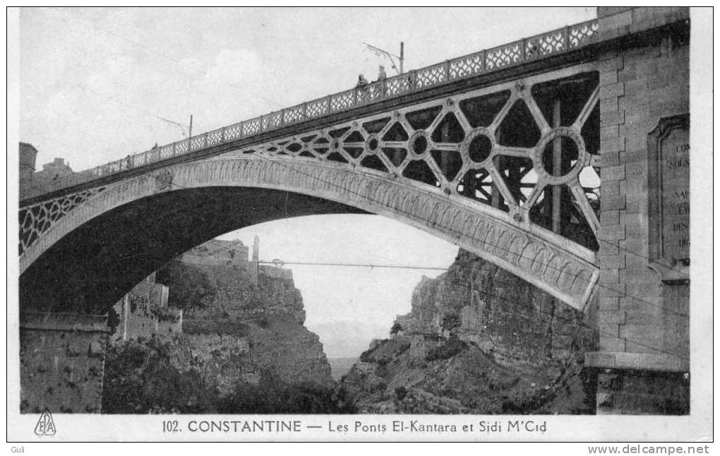 Algérie - CONSTANTINE -les Ponts  El Kantara et Sidi M´Cid -  Editions  Photos-Africaines EPA n° 102 *PRIX FIXE