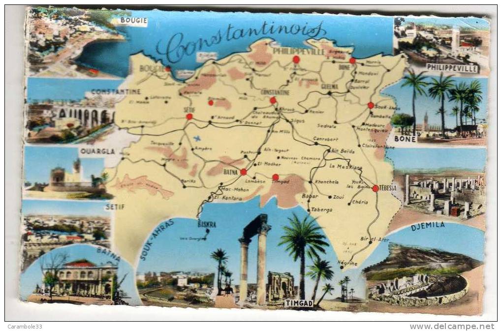 CPSM  CONSTANTINOIS  Carte         y3/655