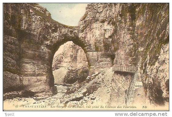 CONSTANTINE - Gorges de Rummel, prise du Chemin des Touristes CPA couleur BE