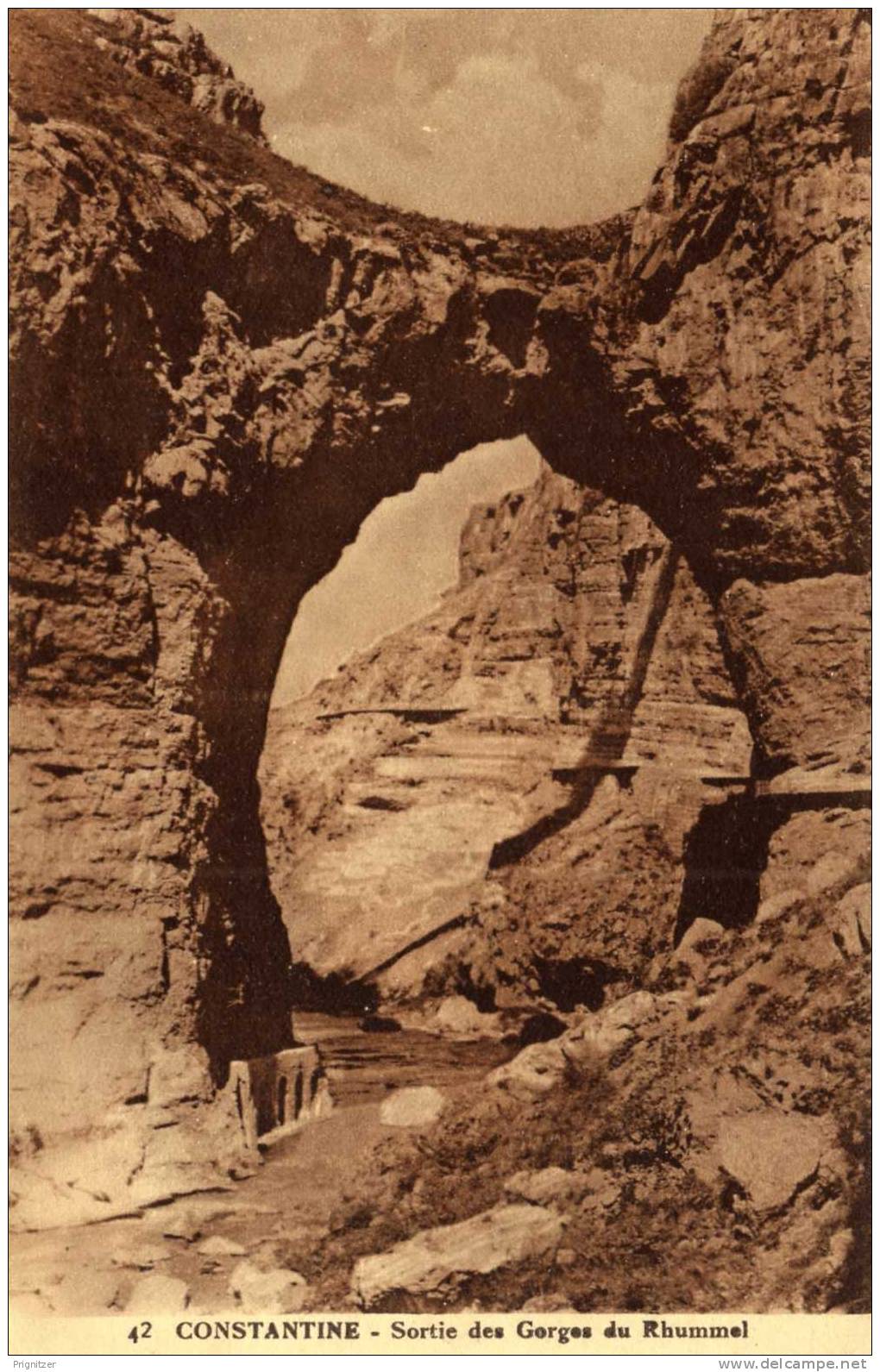 ALGERIE  CONSTANTINE   Sortie des Gorges du Rhumel