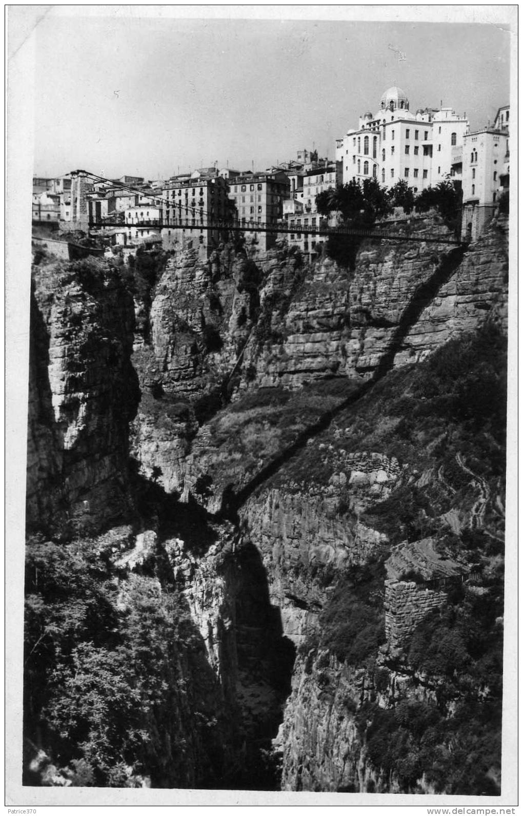 ALGERIE CONSTANTINE - Le Rhummel et la passerelle Pérégaux Les habitations en arrière plan