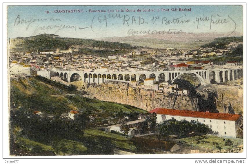 CONSTANTINE - Panorama Pris de la Route de Sétif et le Pont Sidi-Rached