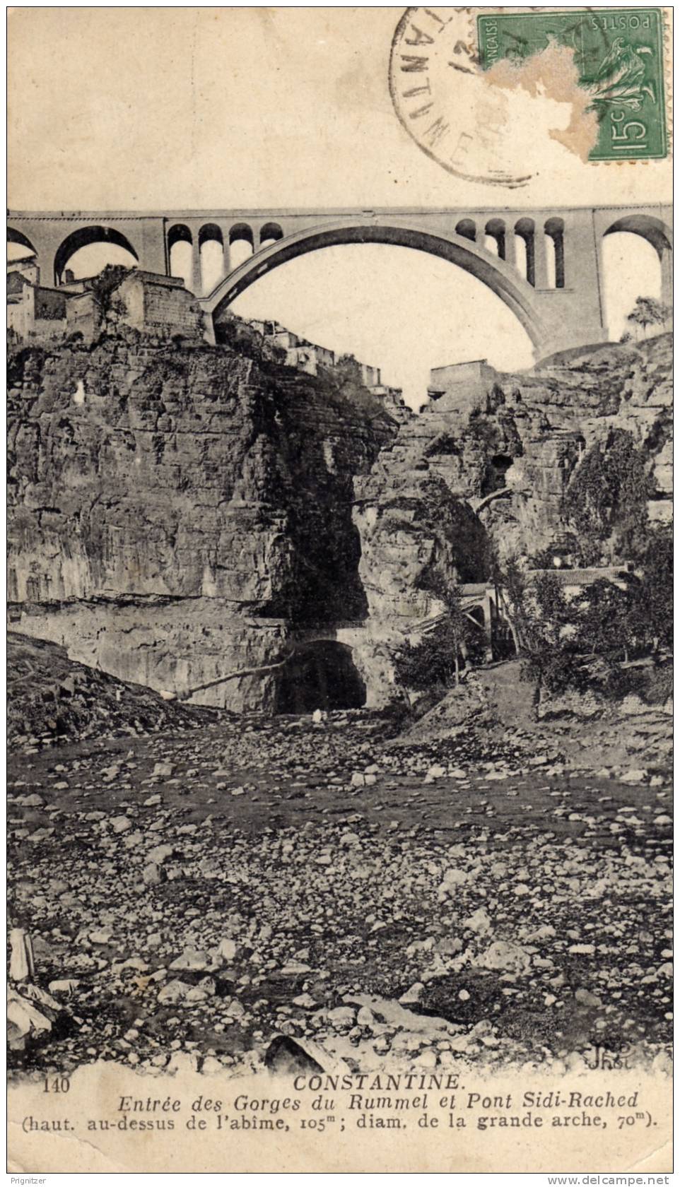ALGERIE  CONSTANTINE   Entree des Gorges du Rhummel et Pont Sidi Rached