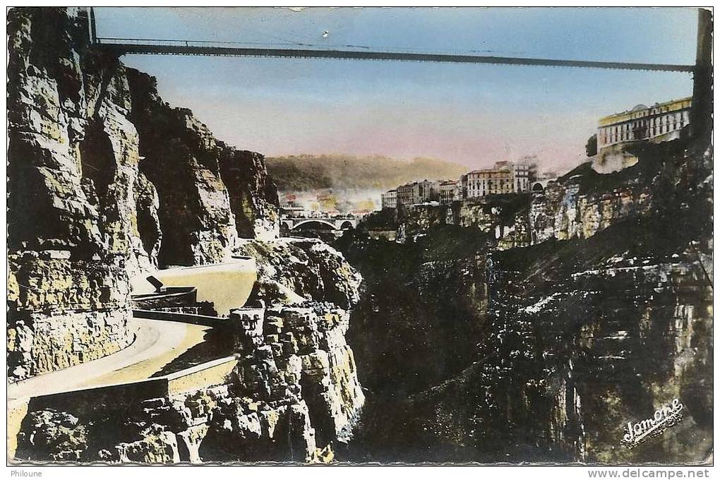 Constantine - Pont suspendu de Sidi M´Cid, chemin des Touristes