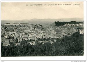 constantine  VUE GENERALE ET LE RAVIN DU RUMMEL  CIRCULEE 1912