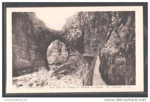 CPA Constantine, Pont dans les Gorges du Rummel et Chemin des Touristes