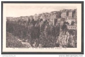 CPA Constantine, La Ville Indigene vue du Pont El-Kantara