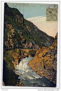 Algérie--près BLIDA--1930--Les gorges de la Chiffa  n°45  éd  LL----carte colorisée