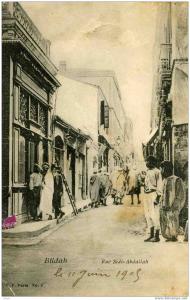 BLIDA / RUE SIDI-ABDALLAH en 1905 trés animée/