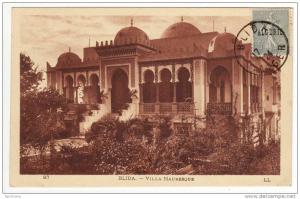 carte postale Blida Villa Mauresque 1924