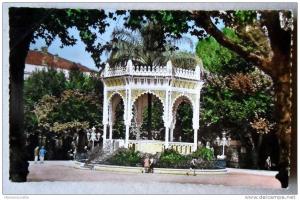 Algérie - CP N° 162F - Blida, Le Kiosque au Palmier, Place Clémenceau - CPSM/N