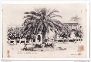 Algerie scene rue BLIDA PLACE ARMES Palmier Fontaine CPA 1890s NEURDEIN 3 Algeria Algerien Argelia Algerije