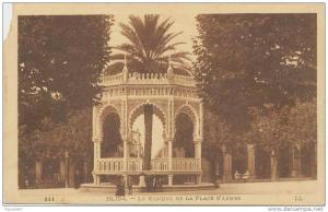 cp , ALGERIE , BLIDA , Le Kiosque de la Place d´Armes