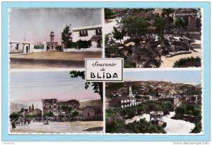 BLIDA - Souvenir - CPSM 4 Vues de 1957