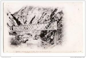 Algerie BLIDA GORGES de la CHIFFA PONT du Chemin de FER CPA 1900s GEISER 50 Algeria Algerien Argelia