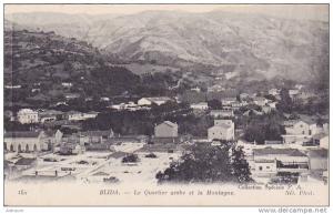cpa-alg-blida--le quartier arabe et la montagne
