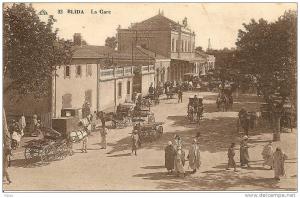 BLIDA La  GARE  TRES  BELLE CARTE TRES ANIME