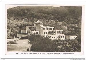 CPSM Blida Les gorges de la Chiffa Ruisseau des singes  Hôtel du Rocher