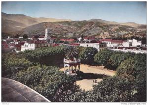 Blida.- (Algérie)  Vue sur la place d´Armes vers l´Atlas