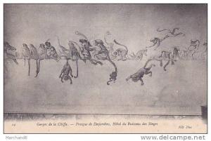 ALGERIE.BLIDA.FRESQUE DE DESJARDIN HOTEL DU RUISSEAU DES SINGES