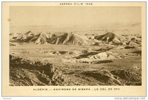 ALGERIE - Agenda PLM 1928 - Environs de Biskra - Le Col de Sfa