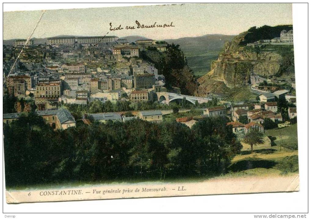 constantine  VUE GENERALE  PRISE DE MANSOURAD CIRCULEE 1907