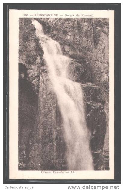 CPA Constantine, Georges du Rummel. Grande Cascade
