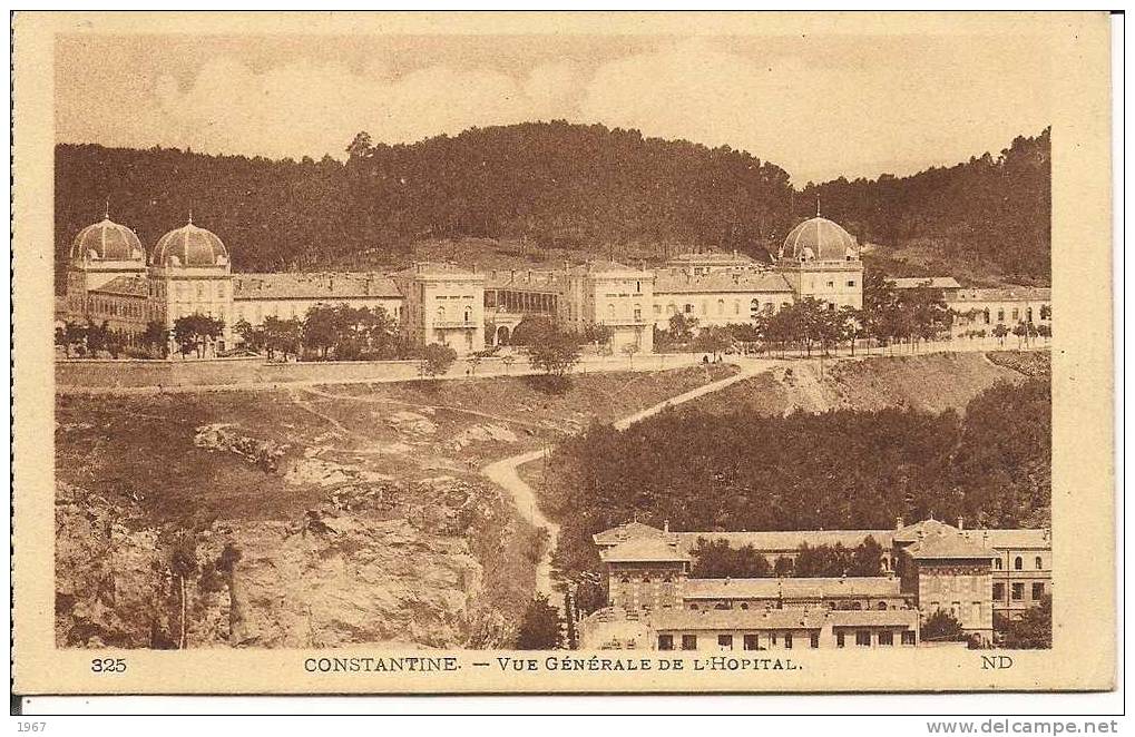 CPA  -  Algérie  -  CONSTANTINE  -  Vue générale de l'Hôpital  -