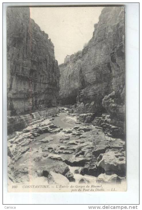 CPA  CONSTANTINE ENTREE DES GORGES DE  RHUMEL