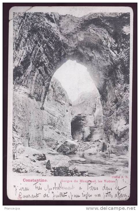 2080 - ALGERIE -  CONSTANTINE - Gorges du Rhummel, les Voutes